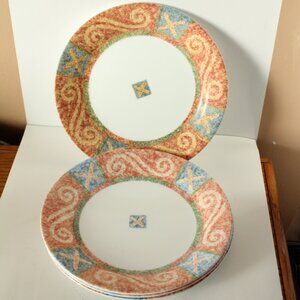 Lot of 4  Corelle by Corning Sand Art Salad Plate 7.25"